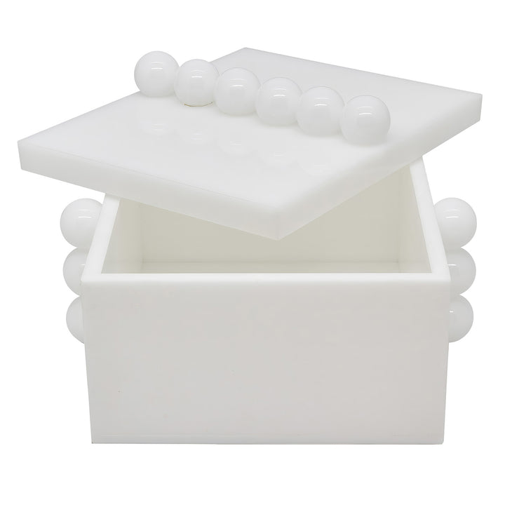 Tizo Design Acrylic Box White w/Balls 7.5"x6"