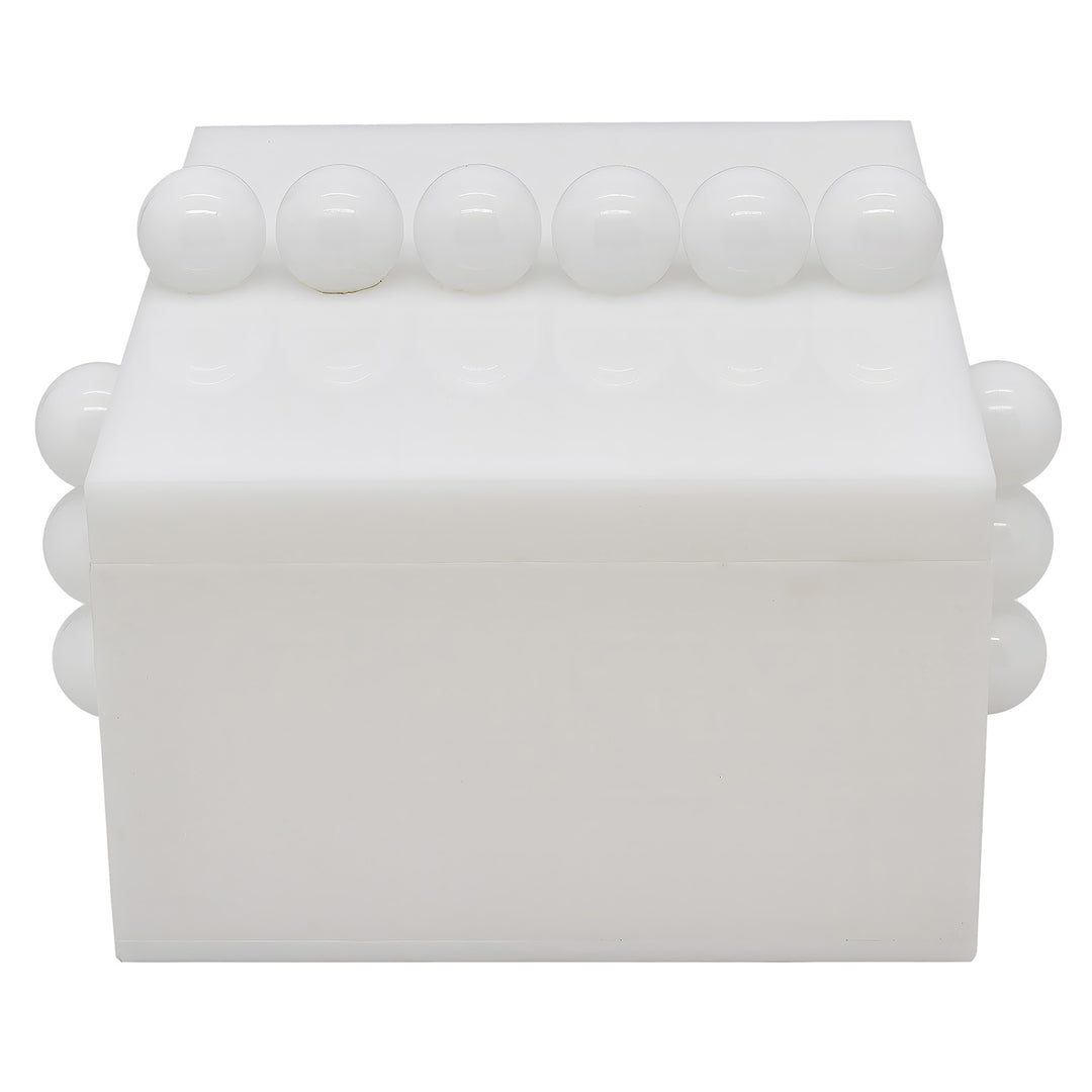 Tizo Design Acrylic Box White w/Balls 7.5"x6"