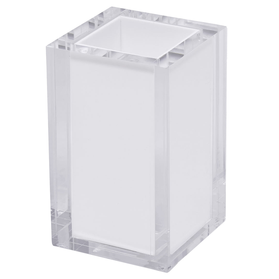 Tizo Design Clear Acrylic w/White Insert Bathroom Accessories