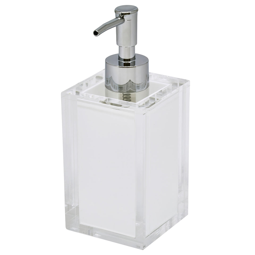 Tizo Design Clear Acrylic w/White Insert Soap Dispenser