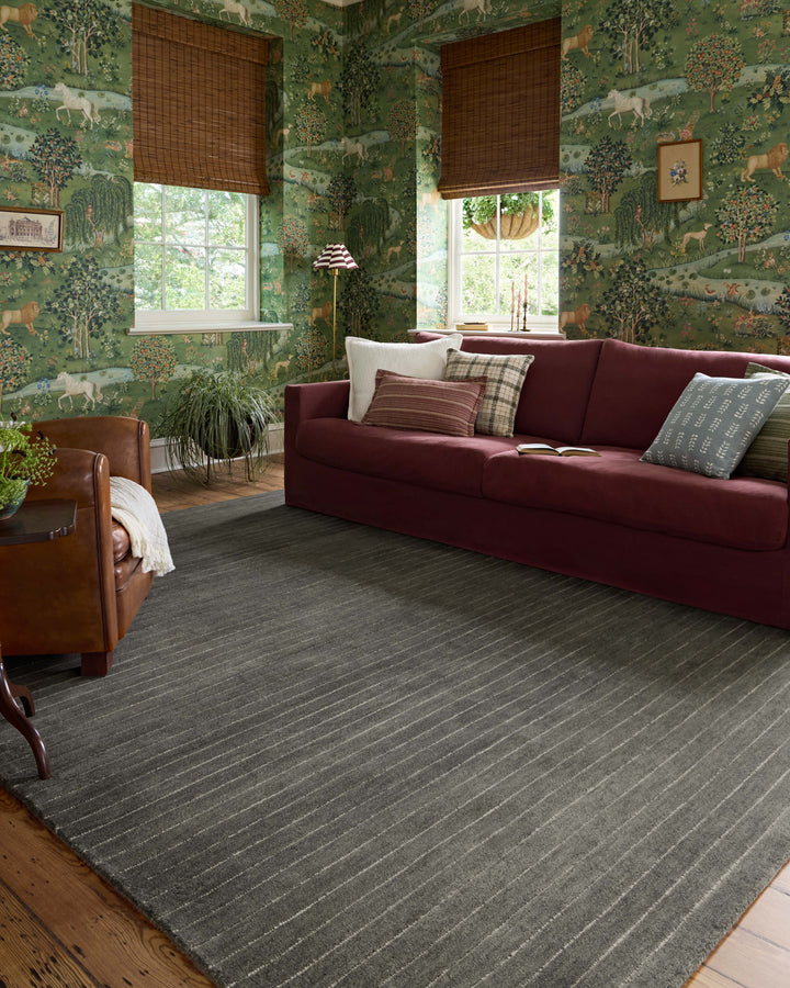 Chris Loves Julia x Loloi Henry Charcoal / Ivory Accent Rug (HEY-01)
