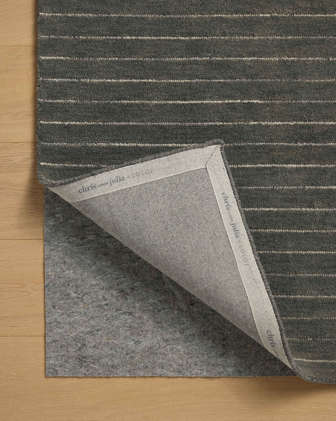 Chris Loves Julia x Loloi Henry Charcoal / Ivory Accent Rug (HEY-01)