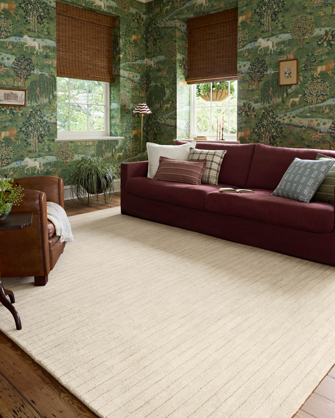 Chris Loves Julia x Loloi Henry Ivory / Dove Accent Rug (HEY-01)