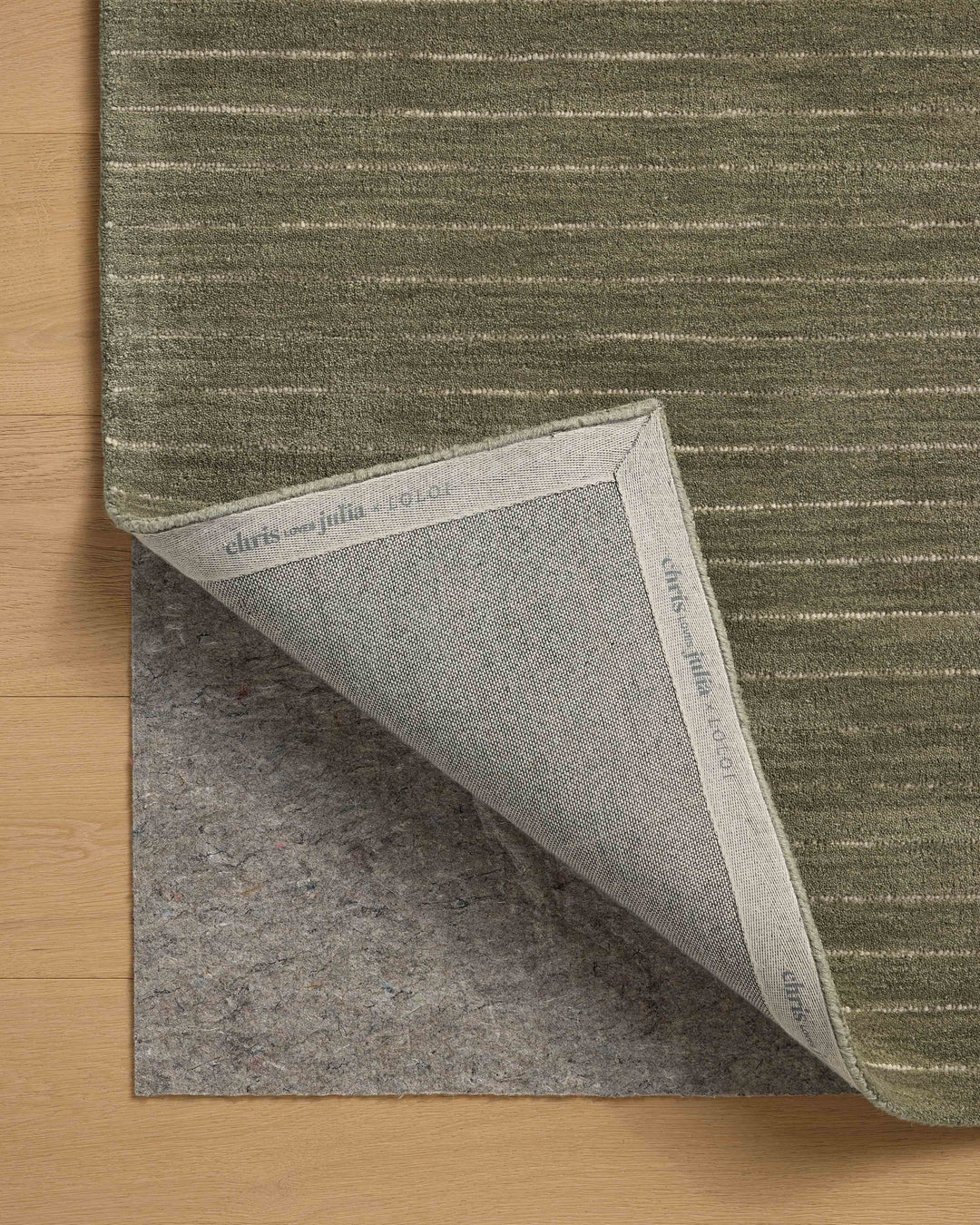 Chris Loves Julia x Loloi Henry Olive / Ivory Accent Rug (HEY-01)