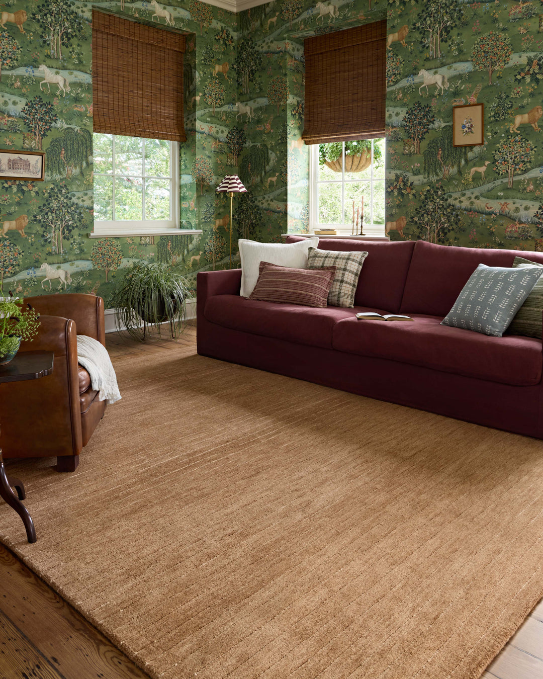 Chris Loves Julia x Loloi Henry Rust / Natural Accent Rug (HEY-01)