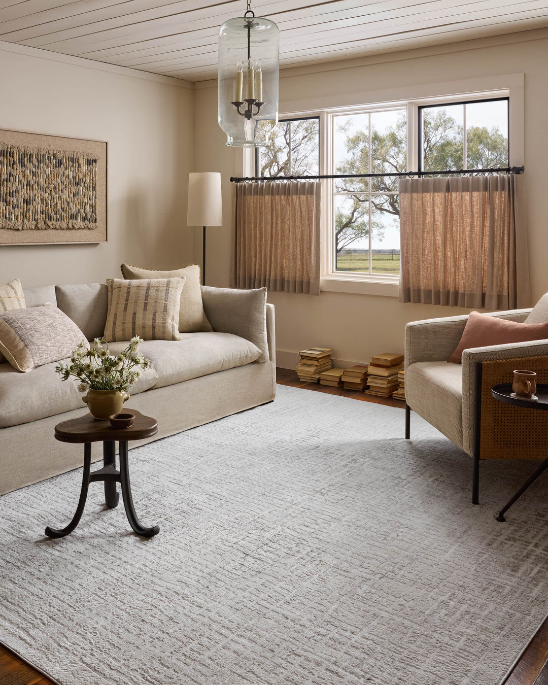 Loloi Hollis Ivory / Stone Area Rug (HOL-03)
