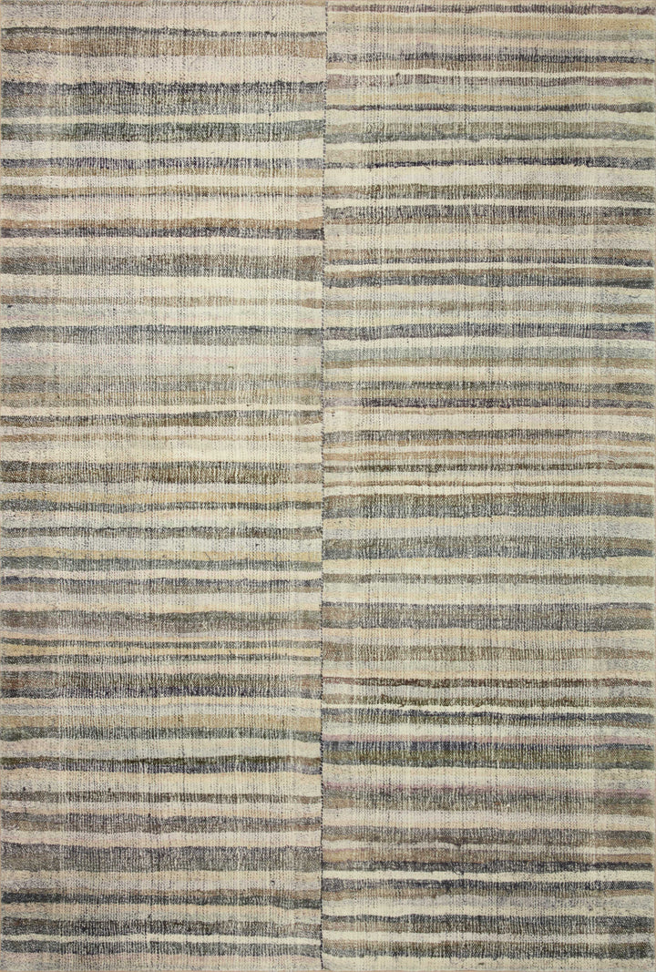 Chris Loves Julia x Loloi Humphrey Natural / Moss Rectangle Accent Rug (HUM-01)