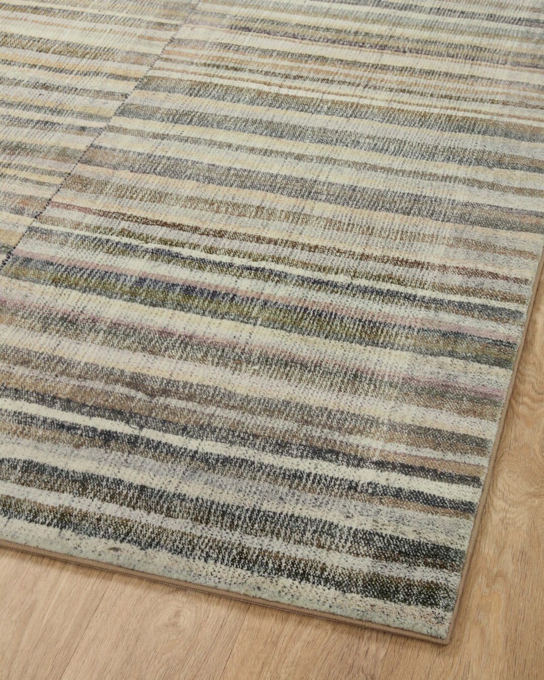 Chris Loves Julia x Loloi Humphrey Natural / Moss Rectangle Accent Rug (HUM-01)