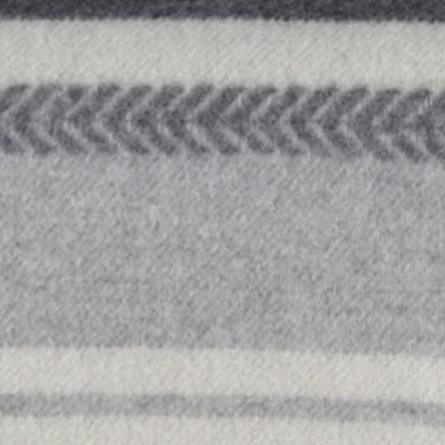 Hanover Cashmere/Superfine Wool Throw (Grey with Ivory Stripes)