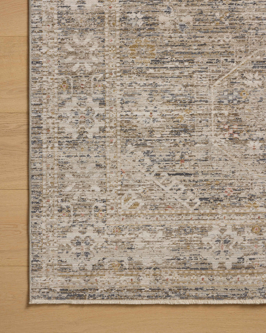 Chris Loves Julia x Loloi Ida Taupe / Multi Accent Rug (IDA-01)