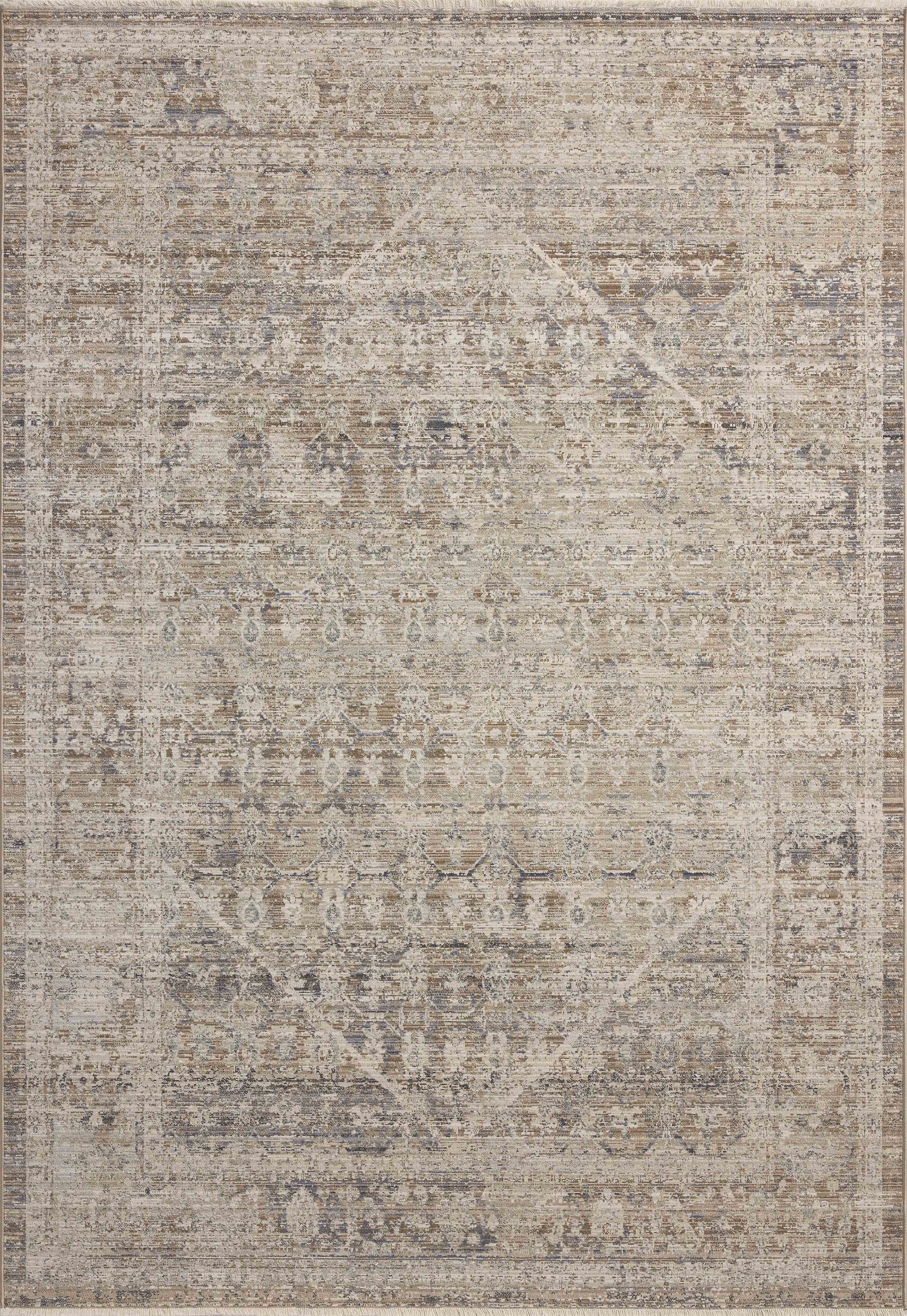Chris Loves Julia x Loloi Ida Slate / Natural Accent Rug (IDA-06