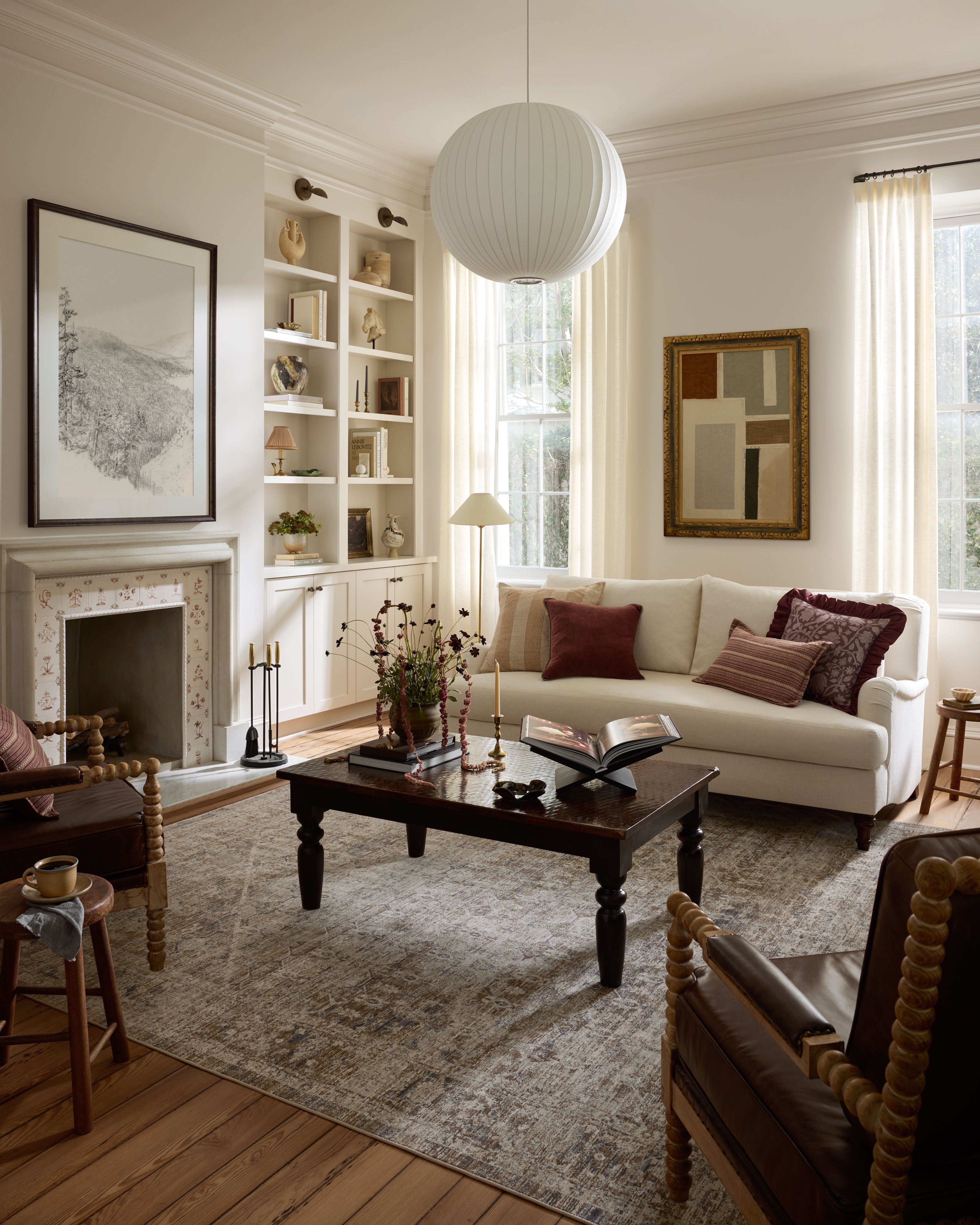 Chris Loves Julia x Loloi Ida Slate / Natural Accent Rug (IDA-06