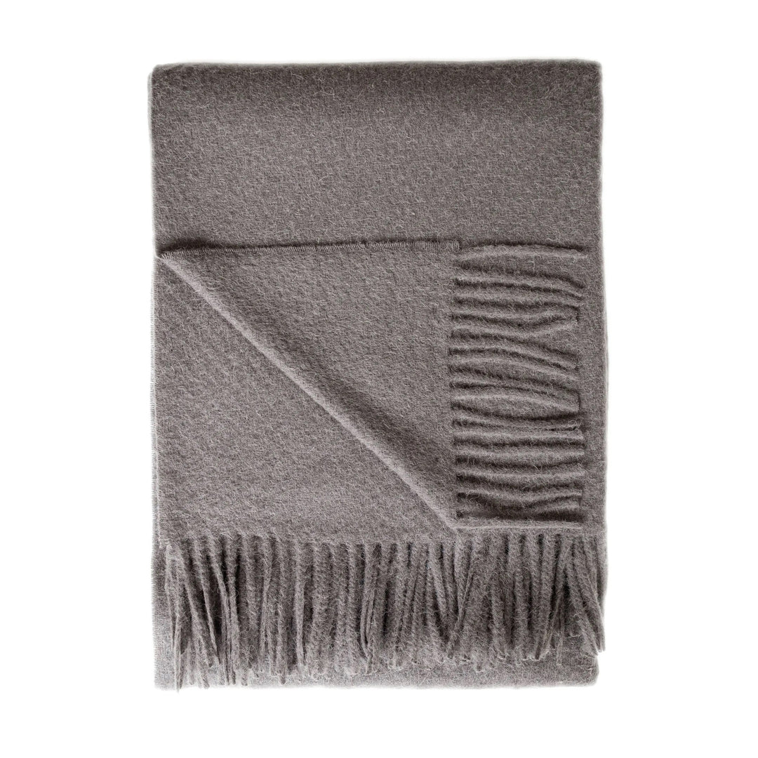 Cork Alpaca Wool Throw (Chocolate)