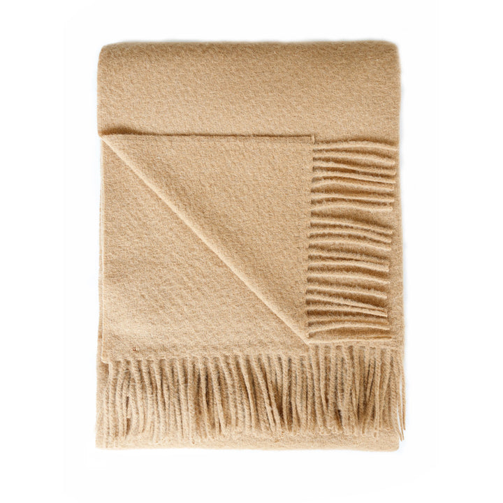 Cork Alpaca Wool Throw (Camel)