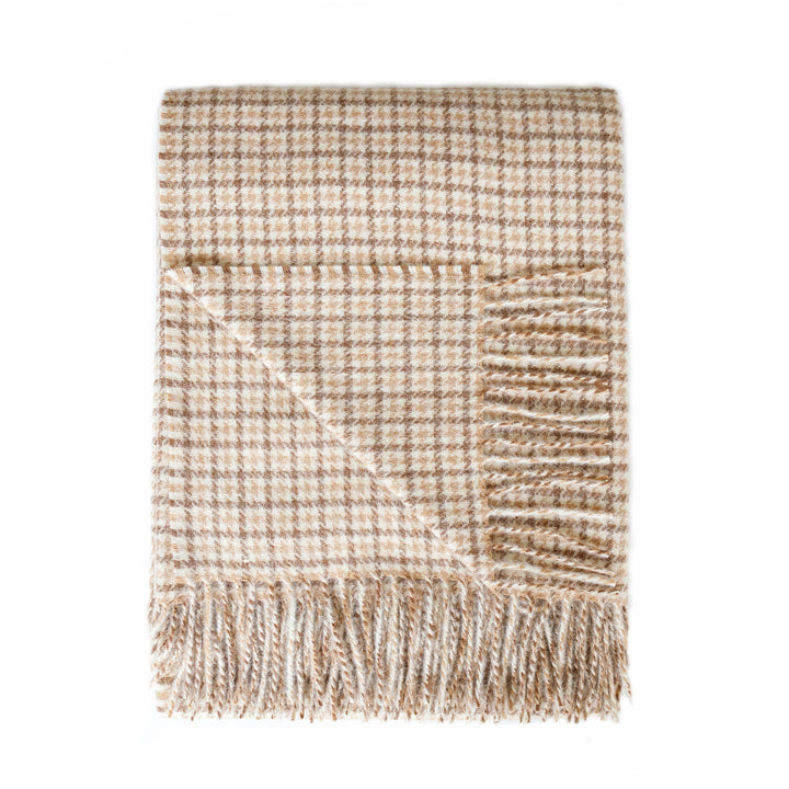 Glencoe Alpaca Wool Throw (Ivory, Camel & Sand)
