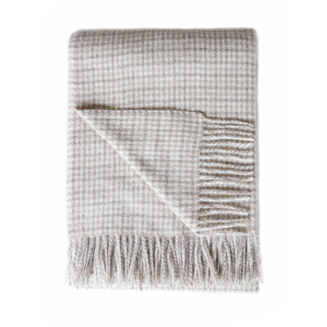 Glencoe Alpaca Wool Throw (Light Oatmeal & Dark Oatmeal)