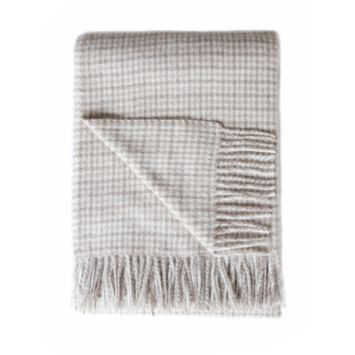 Glencoe Alpaca Wool Throw (Light Oatmeal & Dark Oatmeal)
