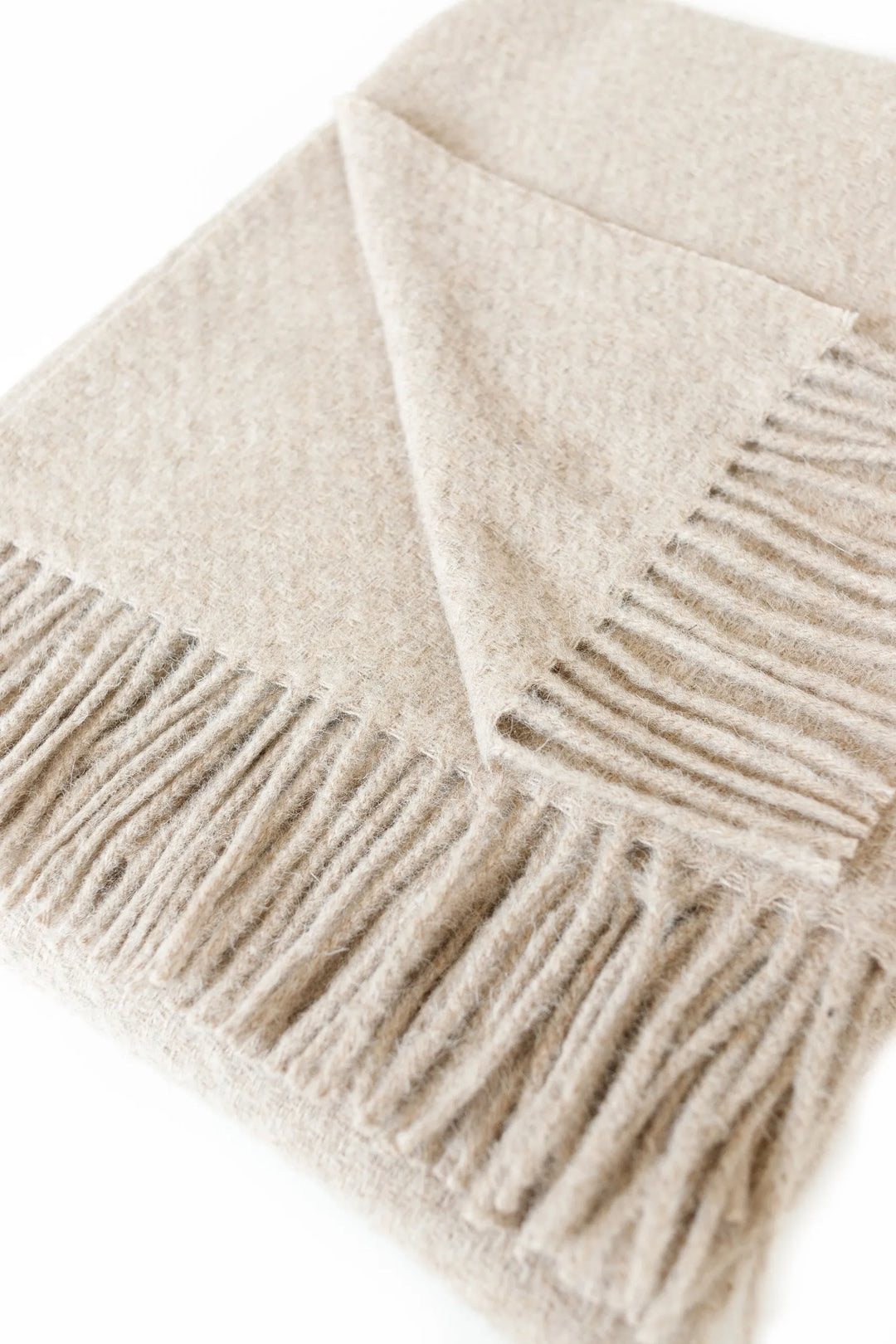 Cork Oatmeal Alpaca Wool Throw