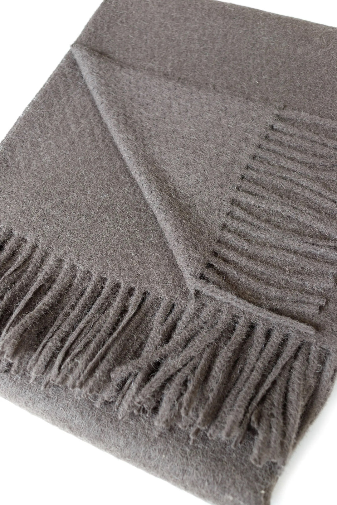 Cork Alpaca Wool Throw (Chocolate)