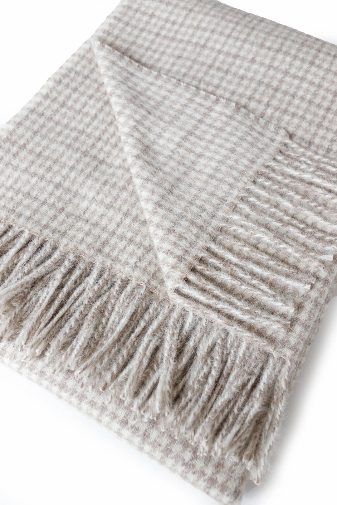 Glencoe Alpaca Wool Throw (Light Oatmeal & Dark Oatmeal)