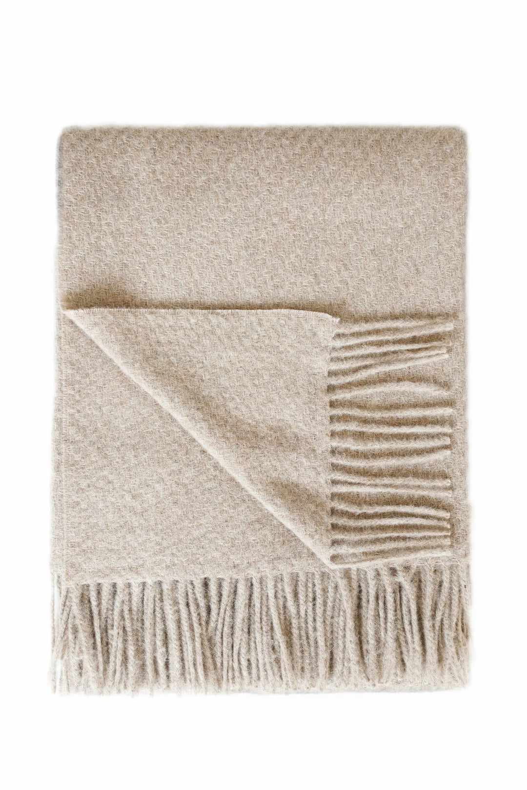 Cork Oatmeal Alpaca Wool Throw