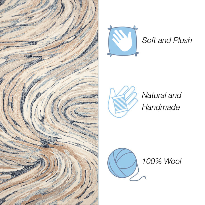 Liora Manne Savoy Big Wave Indoor Area Rug Blue