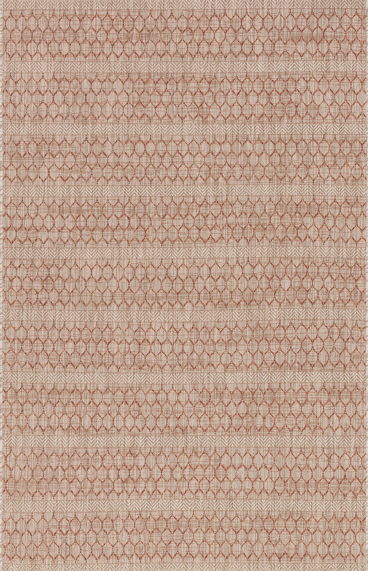 Loloi Isle Beige / Rust Indoor/Outdoor Accent Rug (IE-01)