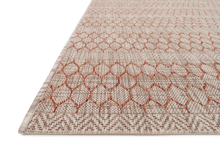 Loloi Isle Beige / Rust Indoor/Outdoor Accent Rug (IE-01)