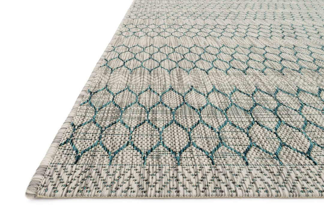 Loloi Isle Grey / Teal  Indoor/Outdoor Accent Rug (IE-01)