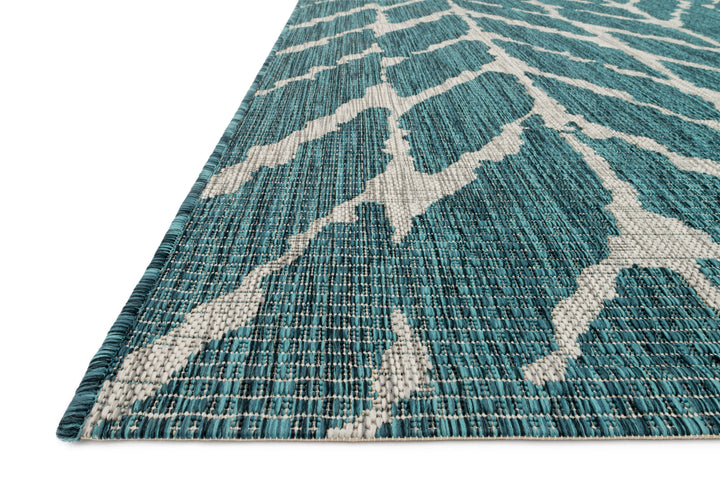 Loloi Isle Teal / Grey Indoor/Outdoor Accent Rug (IE-02)