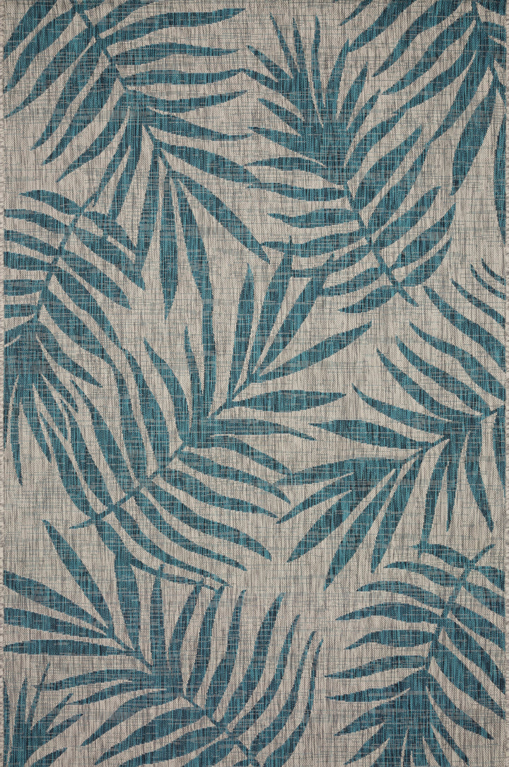 Loloi Isle Grey / Aqua Indoor/Outdoor Accent Rug (IE-10)