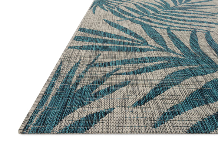 Loloi Isle Grey / Aqua Indoor/Outdoor Accent Rug (IE-10)