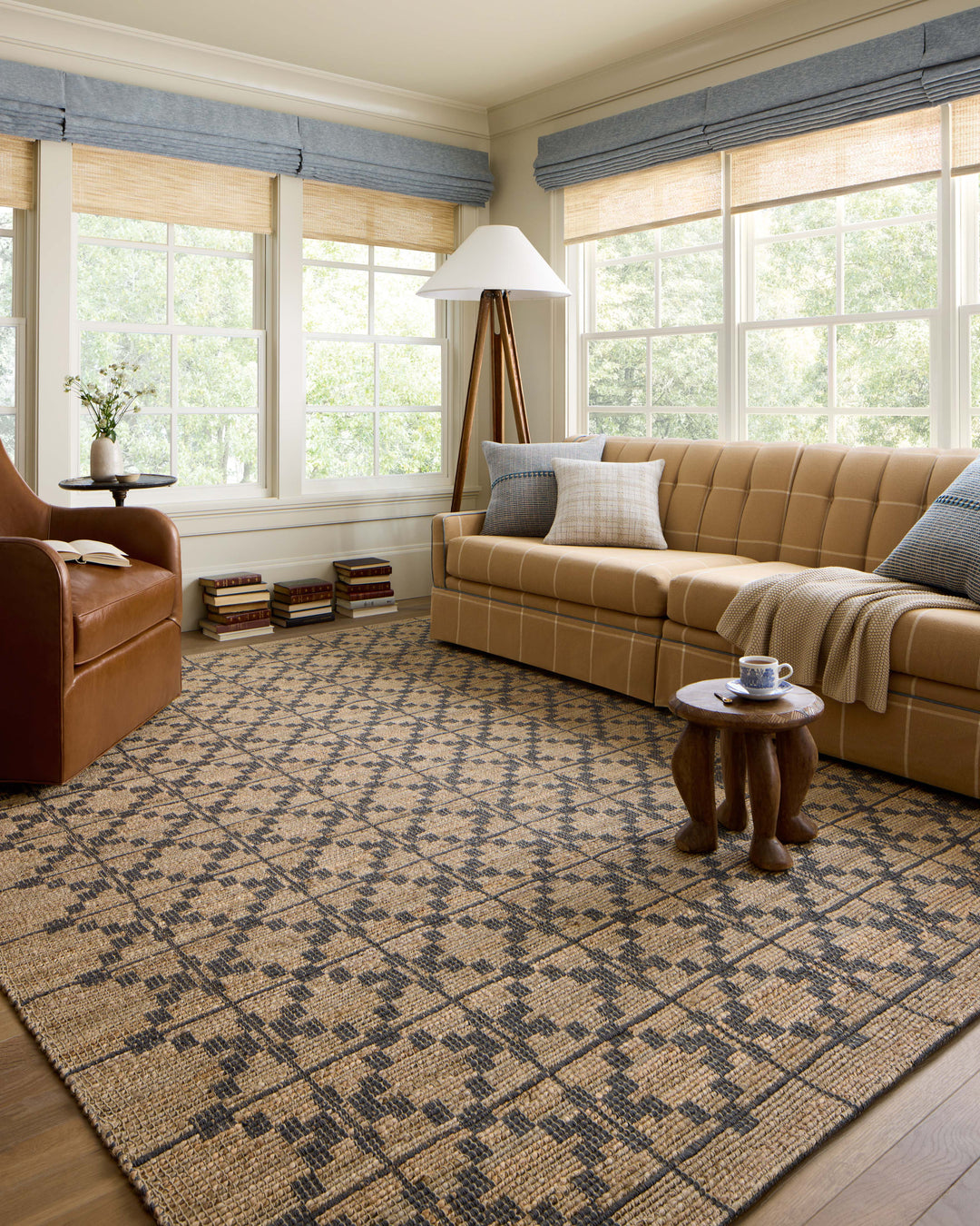 Chris Loves Julia x Loloi Judy Natural / Graphite Accent Rug (JUD-05)