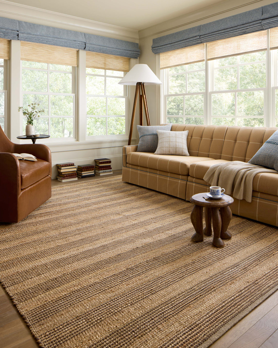 Chris Loves Julia x Loloi Judy Natural / Chocolate Accent Rug (JUD-06)