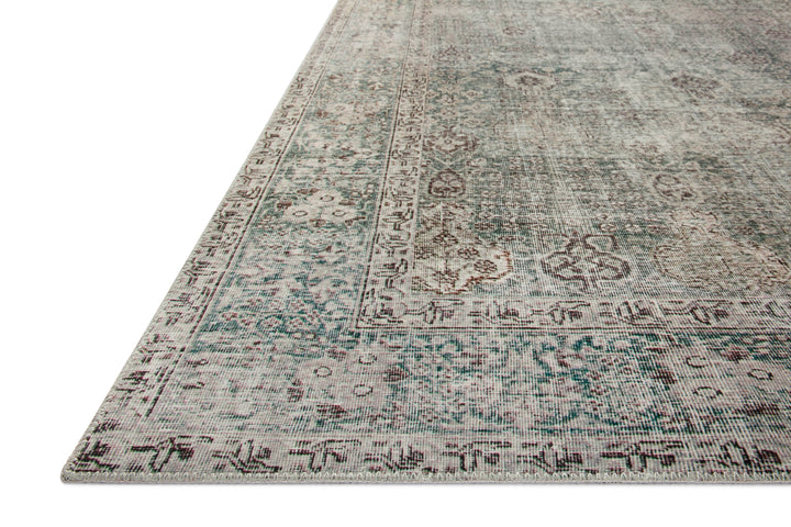 Chris Loves Julia x Loloi Jules Emerald / Antique Ivory Accent Rug (JUL-08)