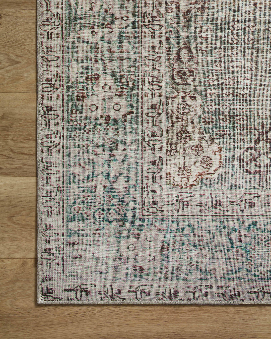 Chris Loves Julia x Loloi Jules Emerald / Antique Ivory Accent Rug (JUL-08)