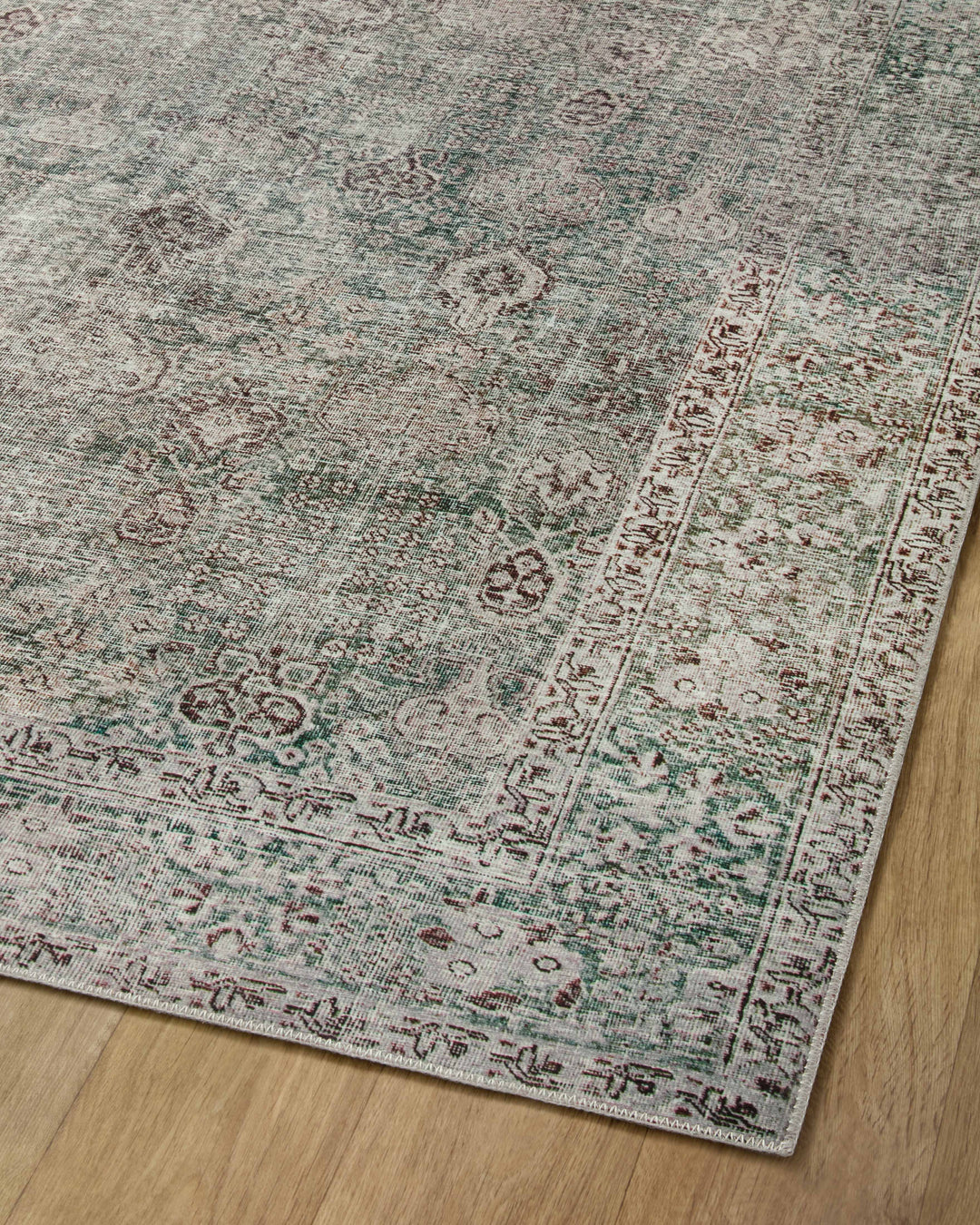 Chris Loves Julia x Loloi Jules Emerald / Antique Ivory Accent Rug (JUL-08)