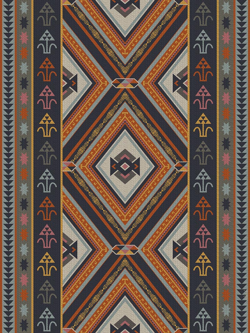 Adama Vinyl Floor Mats/Rugs (Kilim_N)