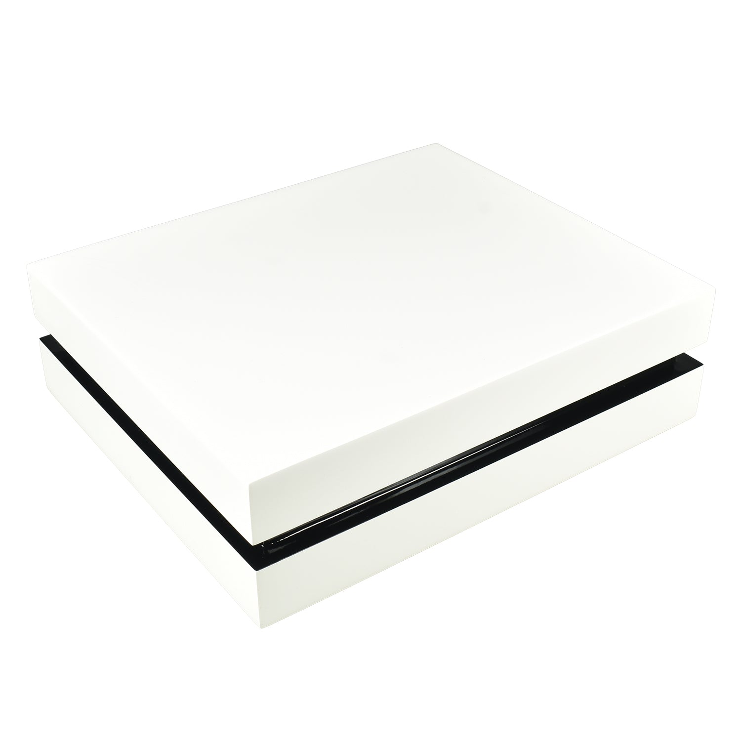Lacquer White with 12" Black Lip Box - Thumbnail 2