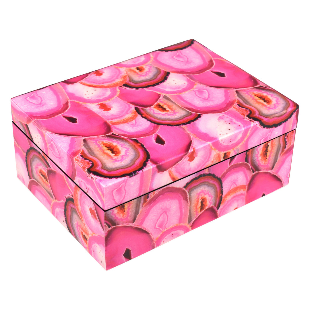 Lacquer Medium Box (Pink Agate)