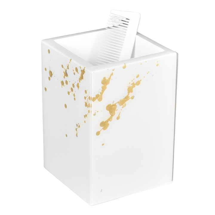 Artful Gold with White Lacquer Bathroom Accessories