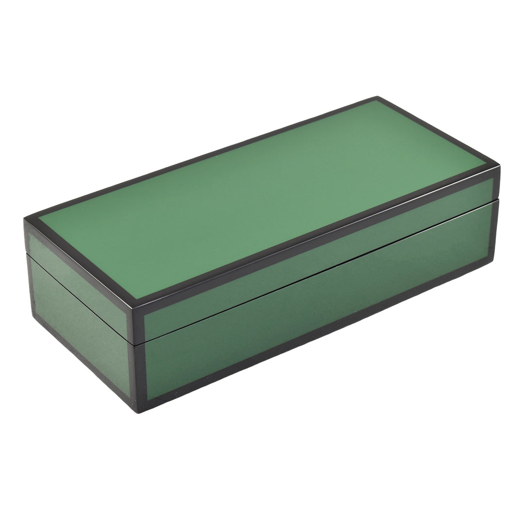 Lacquer Long 9" Pencil Box (Forest Green)