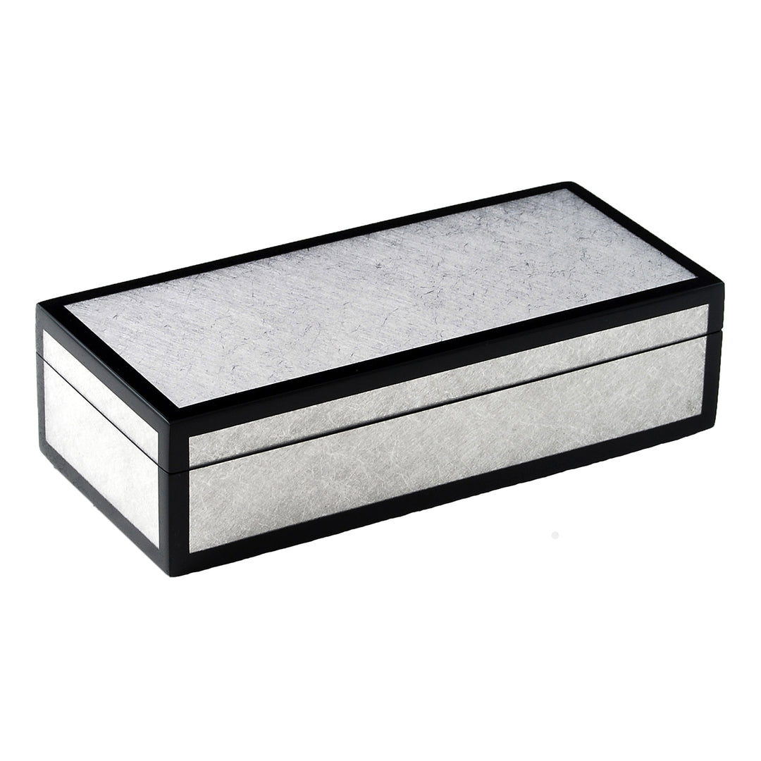 Lacquer Long 9" Pencil Box (Shine Antique Silver)