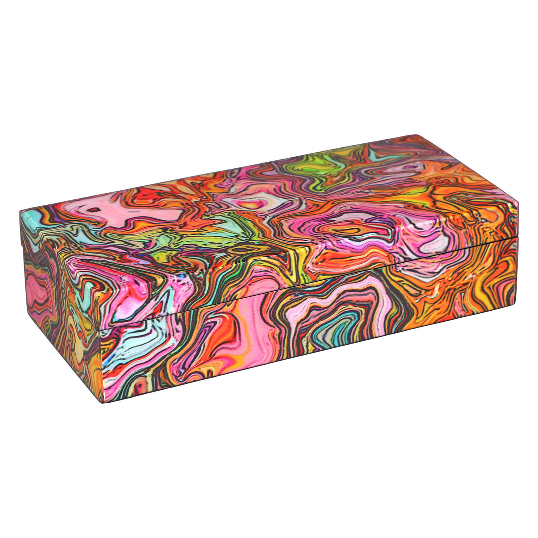 Lacquer Long Pencil Box (Terrain Pattern)