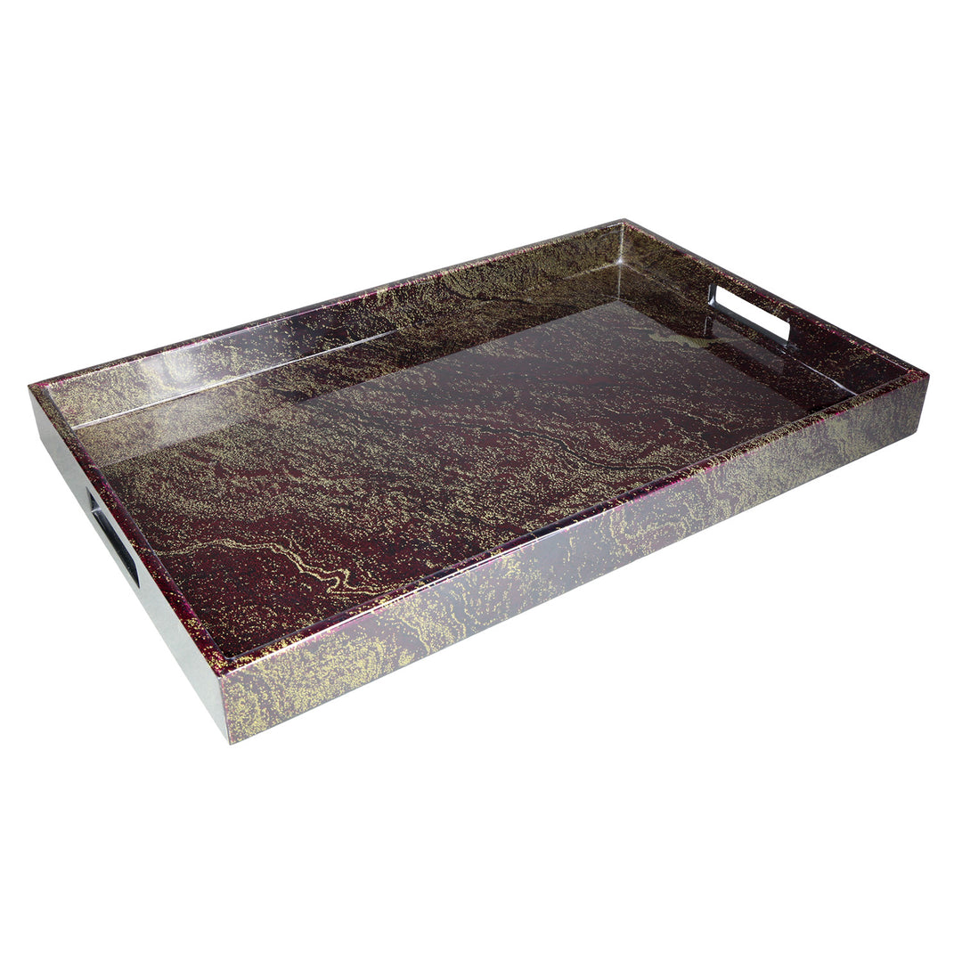 Lacquer Rectangle Tray (Star Dust Design)