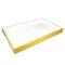 Lacquer Rectangle Tray (White with Outside Shine Gold Leaf)