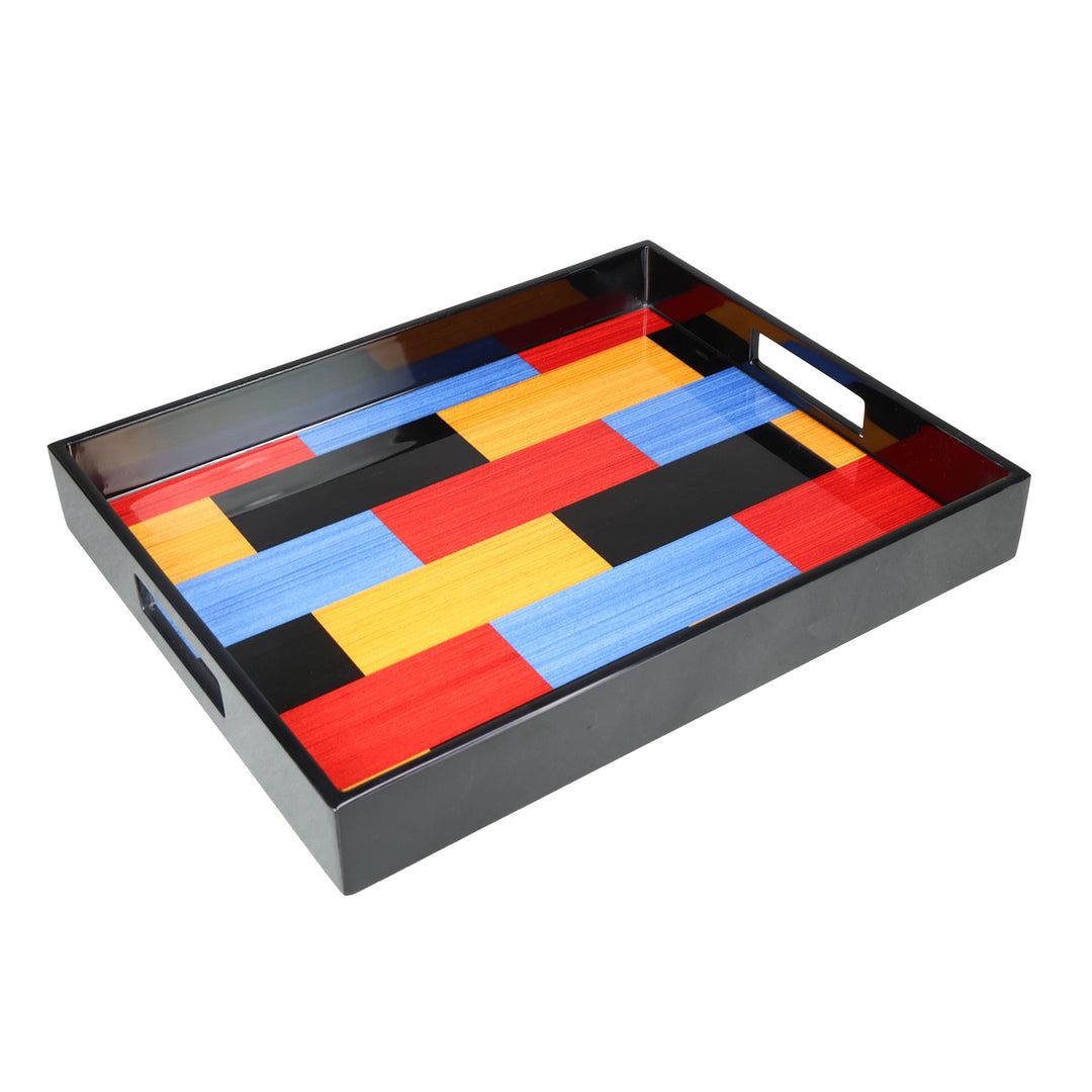 Lacquer Small Rectangle Tray (Colored Chips)