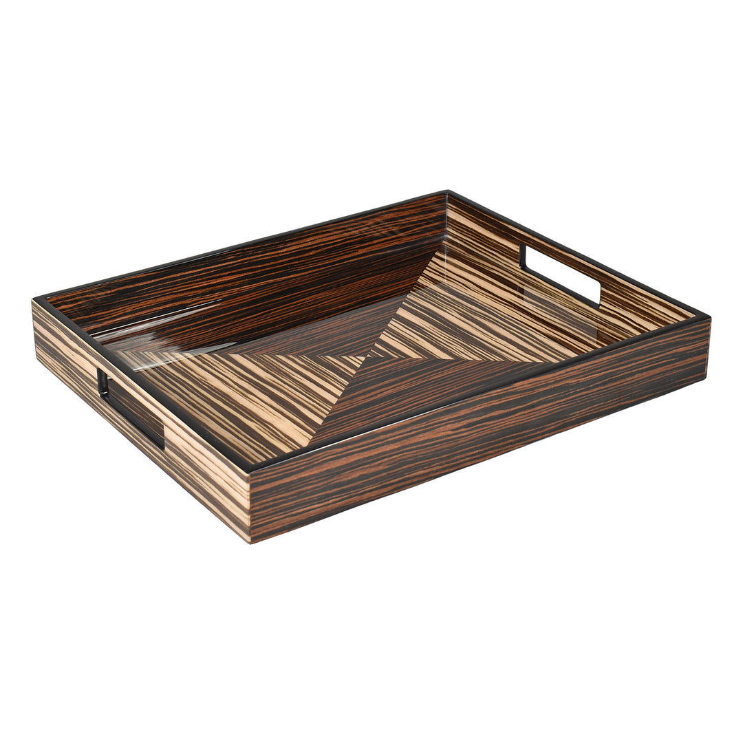 Lacquer Small Rectangle 15" Tray (Metro)
