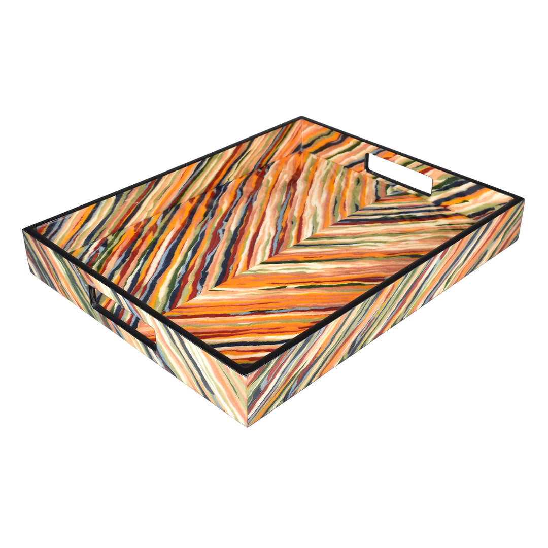 Lacquer Small Rectangle Tray (Tiger Pattern)