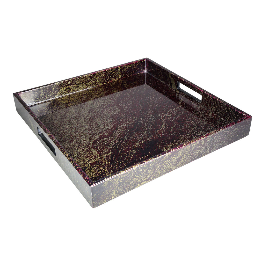 Lacquer Square Tray (Star Dust Design)